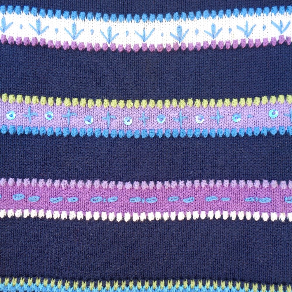 VINTAGE embroidery & sequin detail sweater - Picture 5 of 11